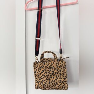 Stella & Dot Leopard Print Women's Bag with Adjustable Strap